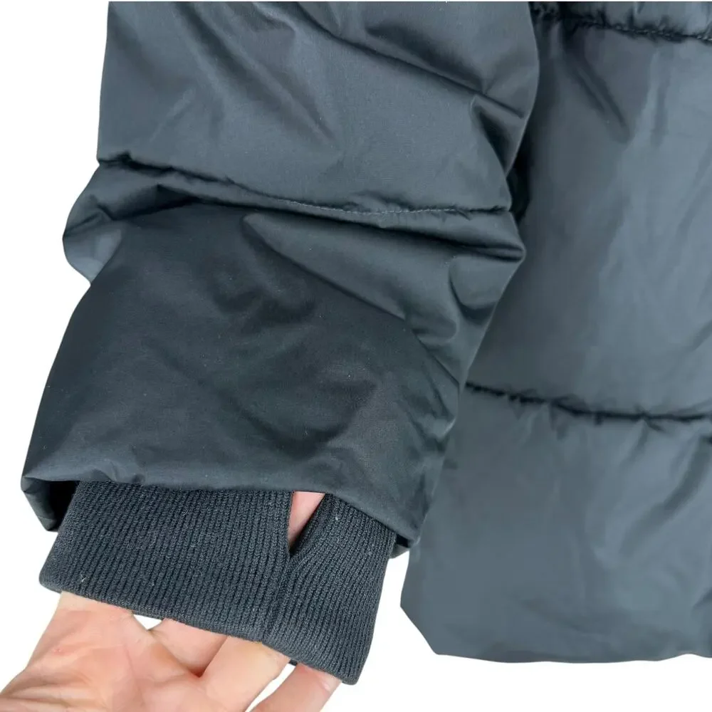 J. Crew New Chateau Puffer Coat Water Resistant Black Size M